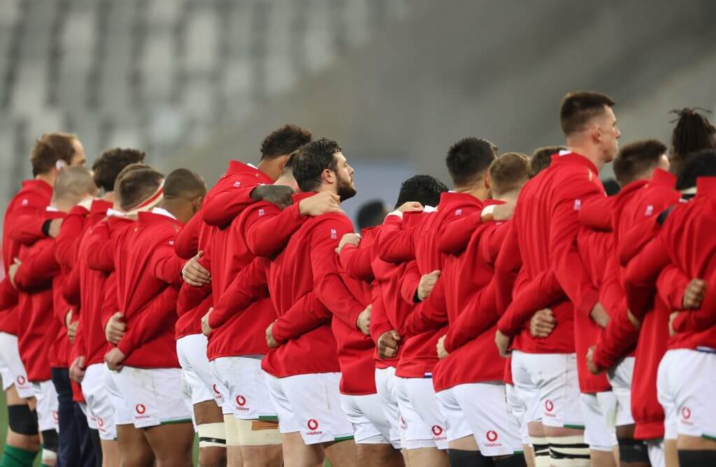 2021 British & Irish Lions Tour To South Africa Third Test, Cape Town Stadium, Cape Town, South Africa 7/8/2021
South Africa vs British & Irish Lions
The Lions team line up before the game
Mandatory Credit ©INPHO/Billy Stickland